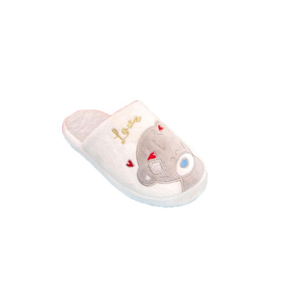 Me To You Womens/Ladies Bear Slippers / Cream/Gray